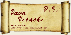 Pava Višacki vizit kartica